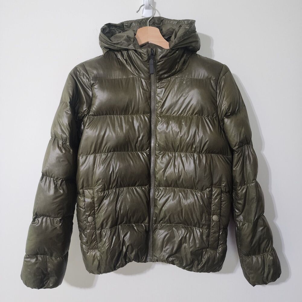 Patagonia Raven Rock Hoody Womens XS Green Down Quilted Puffer Jacket #28035